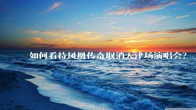 如何看待凤凰传奇取消天津场演唱会？